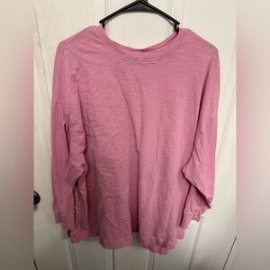 Old Navy Pink Women's Sweatshirt Plus Size 100% cotton